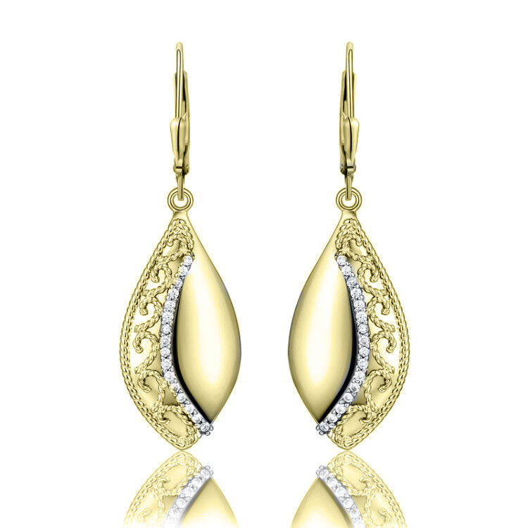 strieborné-ornamentove-nausnice-s-pozlatenim