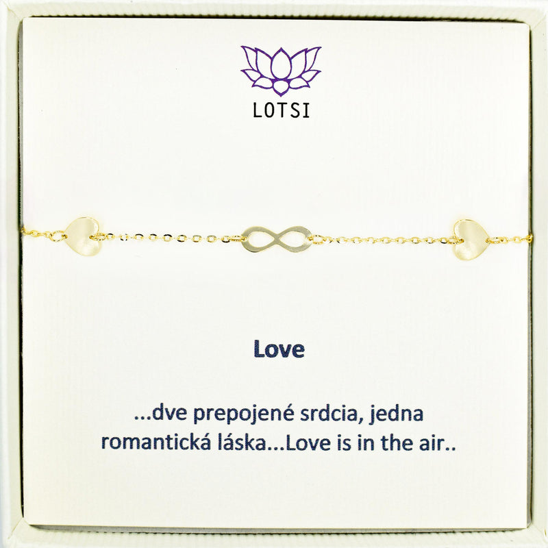 Zlatý náramok Love