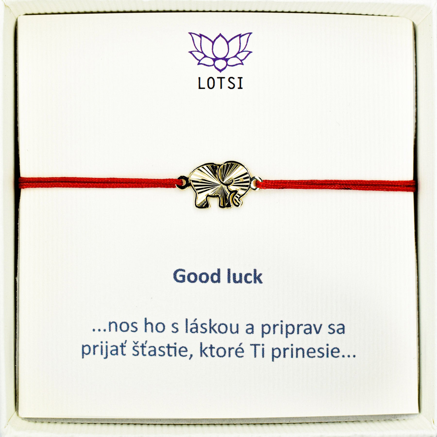 Zlatý náramok Good luck