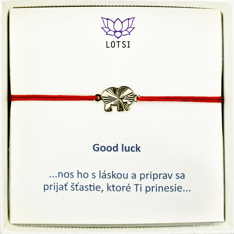Zlatý náramok Good luck