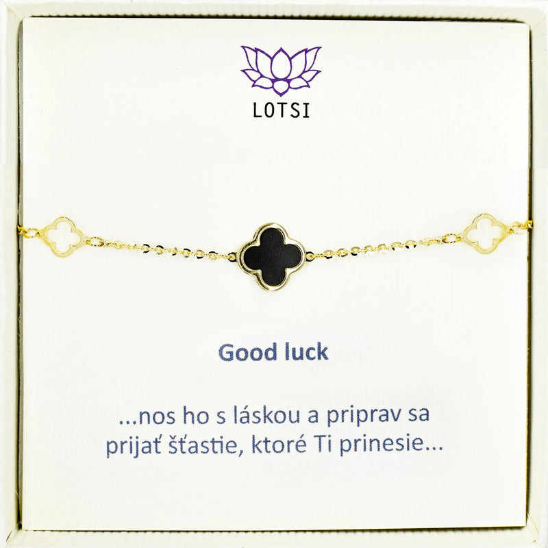 Zlatý náramok Good luck