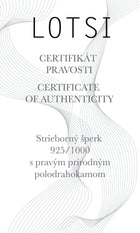 Strieborný náramok s polodrahokamom