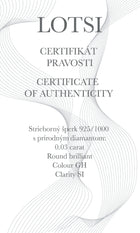 Strieborný náramok s diamantom