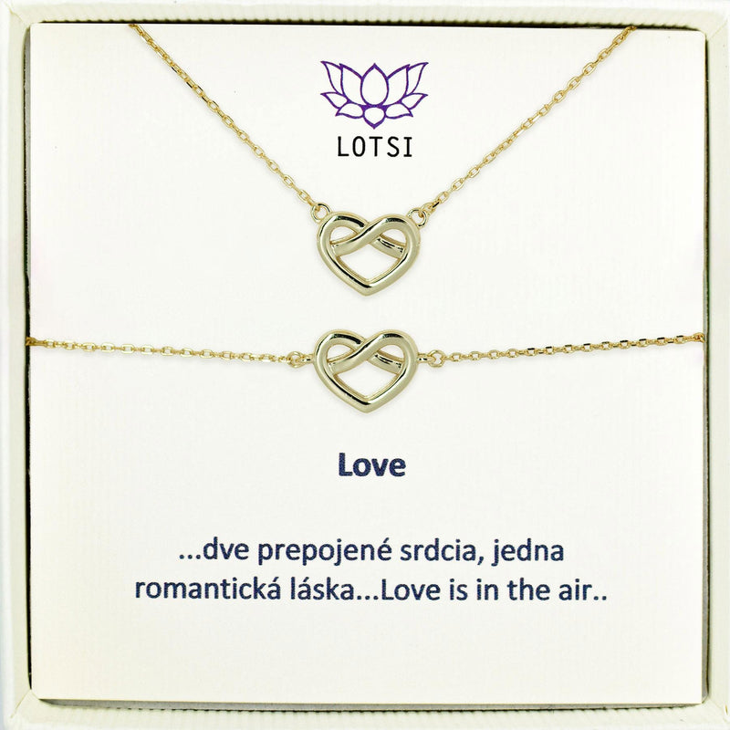 Strieborný set Love