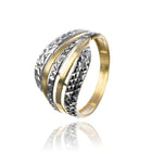 zlaty-damsky-prsten-kombinovany