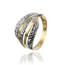 zlaty-damsky-prsten-kombinovany