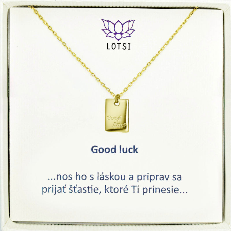 Strieborná retiazka Good luck