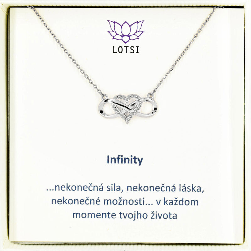 Strieborná retiazka Infinity